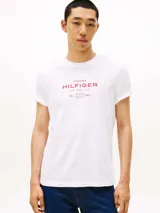 Remera de cuello redondo confeccionada en punto de algodón, con corte regular. Presenta un estampado gráfico con el logo de la marca y la inscripción 'New York City' en el pecho, además de un pequeño logo bordado en la manga.