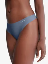 Colaless Calvin Klein de microfibra suave color celeste, con bordes cortados a láser y logo estampado en la cadera.