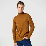 Polera de hombre color marrón con cuello alto.