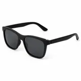 Lentes de sol con armazón y cristales negros polarizados de diseño clásico.