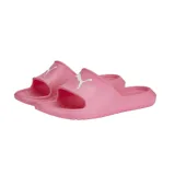 Sandalias Puma Divecat V2 de mujer, color rosa con logo blanco.