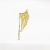 Caravana dorada con forma de trepadora, con strass y cierre con clip.