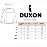 Buzo azul de algodón texturizado con logo bordado en el pecho.