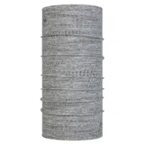 Cuello multifuncional Buff modelo Dryflx, color gris melange. Accesorio tubular ultraligero, sin costuras y con propiedades reflectantes 360 grados para mayor visibilidad. Tejido técnico elástico, transpirable y de secado rápido con tratamiento antibacteriano.