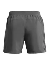 Short deportivo Under Armour modelo Launch de 5 pulgadas, diseñado para running. Presenta un corte ergonómico, tejido ligero de secado rápido, paneles laterales de malla para ventilación y forro interior para mayor sujeción. Incluye bolsillos laterales y logotipo reflectante.