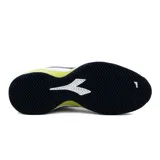 Championes Diadora Blushield Torneo 2 Clay, color blanco con detalles en azul marino y verde lima. Diseñados para tenis.