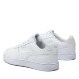 Championes Puma Caven Wns de cuero sintético color blanco con logo plateado en el lateral y perforaciones en la puntera.