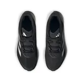 Championes de running Adidas Duramo Speed, color negro con detalles plateados y suela blanca.