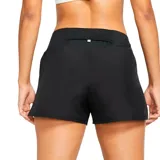 Short deportivo Nike de mujer, color negro, con cintura elástica y logo blanco estampado en la pierna derecha.