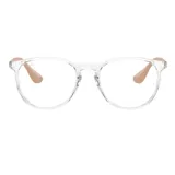 Armazón Ray Ban 7046/51, color cristal transparente con patillas color beige.