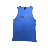 Musculosa azul con estampado RVCA en el pecho.