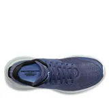 Championes de running Saucony Endorphin Shift 3, color violeta con detalles en blanco y negro.