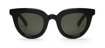 Lentes de sol Mr Boho modelo Hayes, color negro con lentes verdes.