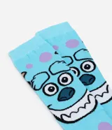 Medias de caña larga color celeste con diseño de Sulley de Monsters Inc.