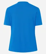 Blusa básica de viscosa y elastano de la marca Cortelle, color mostaza, con escote redondo y mangas cortas.