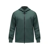 Campera con capucha Jordan Sport Hoop Fleece color verde oscuro, con cierre frontal completo, bolsillos tipo canguro y logo Jumpman bordado en negro en el pecho.