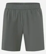 Bermuda deportiva Get Over confeccionada en tejido tecnológico de microfibra con elasticidad. Presenta cintura elástica con cordón interno de ajuste, bolsillos laterales y detalle de estampa reflectiva en el lateral. Diseño ligero y de secado rápido.