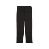 Pantalón de jogging Puma de corte relajado, color negro, con cintura elástica y logo de la marca bordado en blanco en la pierna izquierda.