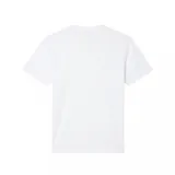 Remera negra de manga corta con cuello redondo. Presenta el logo de EA7 Emporio Armani en blanco en el pecho, con el texto 'EMPORIO ARMANI' debajo.