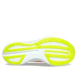 Championes Saucony Endorphin Speed rojos con detalles en amarillo y blanco.