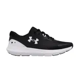 Championes Under Armour Surge 3 de mujer, color negro con logo blanco.