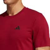Remera de entrenamiento Adidas color bordó con logo negro en el pecho. Confeccionada en tejido transpirable con tecnología Aeroready.