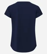 Remera deportiva Get Over de microfibra texturizada color rojo, con mangas cortas, cuello redondo y corte holgado.