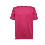 Remera de running Nike Dri-FIT Run Division Rise 365, color blanco, de corte clásico y mangas cortas. Presenta logo reflectivo en el pecho y bolsillo trasero.