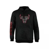 Canguro azul marino con textura de piel de serpiente y logo de los Golden State Warriors estampado en el pecho.