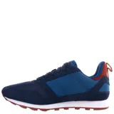 Championes urbanos Topper modelo T 700, color azul marino con detalles en bordó y blanco. Presentan una combinación de texturas en la capellada, cierre con cordones y suela de goma con relieve.
