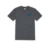 Remera gris de manga corta con logo de Etnies en el pecho.