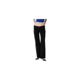 Pantalón de jean Eme Studios modelo O2 Flare Shadow, de corte flare y color negro, con costuras decorativas frontales y detalles de bolsillos cargo pequeños.