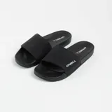 Chancletas O'Neill modelo Maverick II de color negro, con tira ancha superior perforada y logo de la marca en contraste.