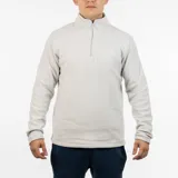 Buzo micropolar Diadora color gris con cierre medio en el cuello y logo bordado en el pecho.