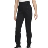 Pantalón negro de corte ajustado, con cintura alta y puños ajustados con cierre.