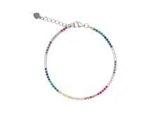Pulsera de plata 925 con circonias de colores.