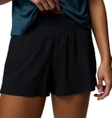 Short deportivo negro de mujer Columbia, modelo Stealth Spring Short con tecnología Omni-Wick, cintura cómoda y slip elástico integrado. Cuenta con bolsillos para las manos y un bolsillo de seguridad con cremallera.