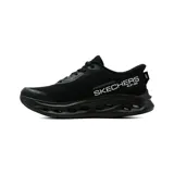 Championes deportivos Skechers modelo Slip-Ins Max Cushioning Glide-Step Advert, color negro, de estilo running con entresuela geométrica y amortiguación avanzada.
