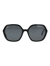 Lentes de sol RKF modelo Bolonia con armazón de acetato de celulosa biodegradable en color negro y cristales polarizados con protección UV.