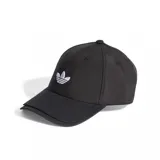 Gorra negra de Adidas con logo bordado en blanco en el frente.