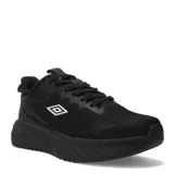 Championes deportivos Umbro Fury para hombre, de diseño minimalista en color negro. Presentan exterior de tejido textil transpirable, cierre con cordones y entresuela con amortiguación para mayor confort. Incluyen el logo de la marca en contraste sobre el lateral.