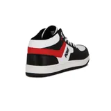 Championes de media caña Pony City Wings, color negro con detalles en blanco y rojo.