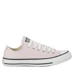 Championes urbanos Converse Chuck Taylor All Star, color gris claro, de caña baja y suela blanca.