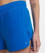 Short deportivo verde oscuro, modelo runner, con cintura elástica y pequeño bolsillo interior.