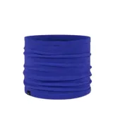 Cuello térmico de tejido polar en color azul, diseñado para brindar protección contra el frío en actividades al aire libre.