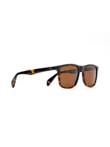 Lentes de sol Benson&Thomas modelo Amalfi, con montura rectangular de carey y lentes marrones.