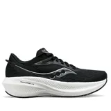 Championes de running Saucony Triumph 21, color negro con detalles en blanco.