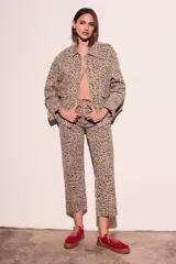 Sobrecamisa de algodón con estampado animal print.