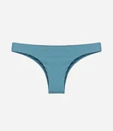 Bombacha de bikini de tiro medio con laterales medianos y acabado satinado, confeccionada en microfibra.