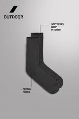 Calcetines de tejido con mezcla de algodón de la línea Zara Athleticz, con interior de rizo y acabados con rib vuelto en el puño.